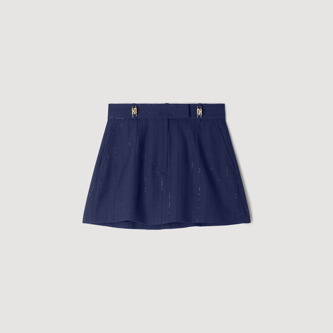 Skorts a righe con paillettes